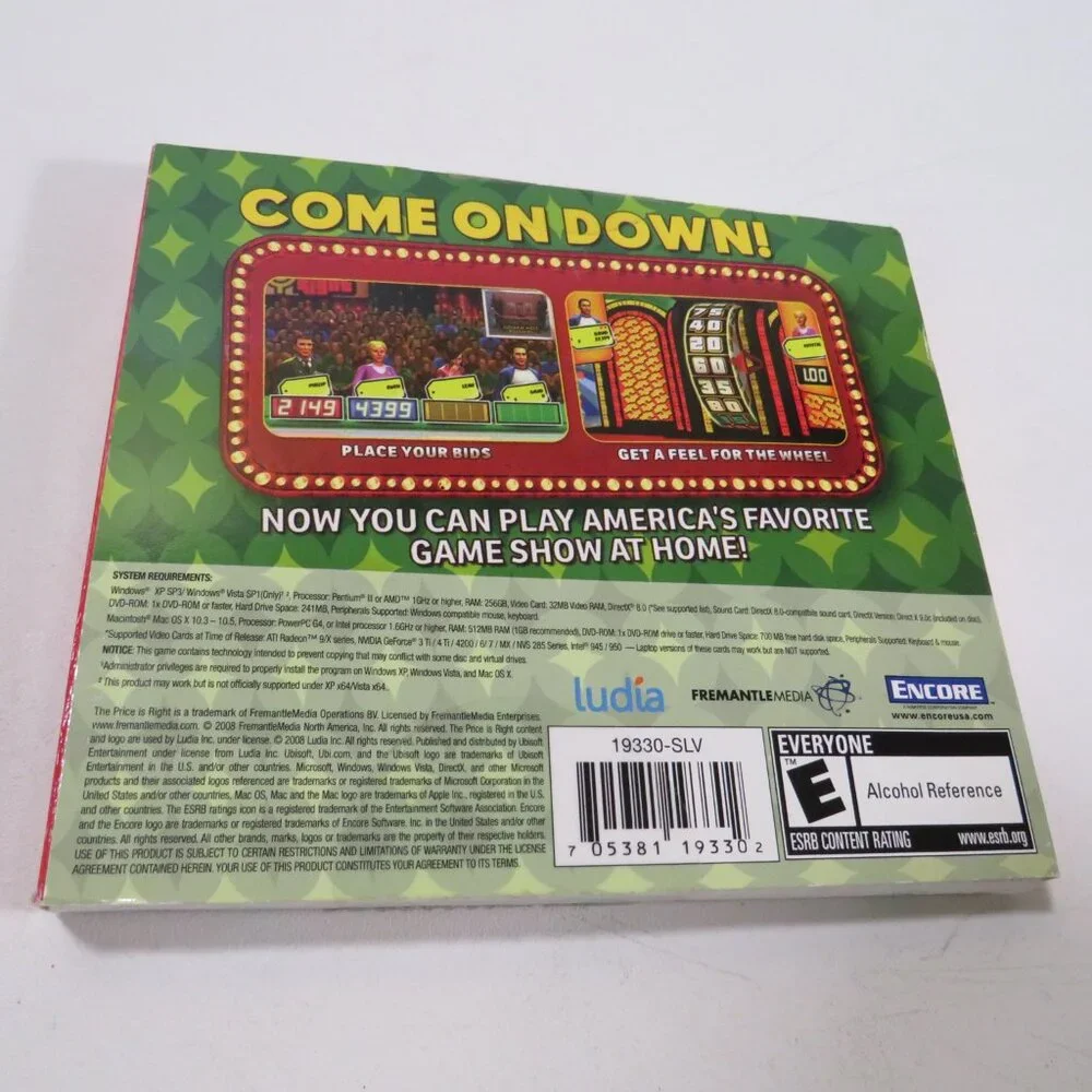 Price is Right Computer Game OUT OF DATE SOFTWARE
